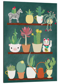 Magnettafel Regal eines Kakteenliebhabers