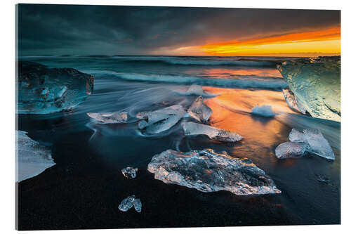 Acrylic print Iceland Diamond Beach I