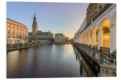 PVC-tavla Hamburg Alster Arcades and City Hall