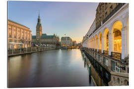 Gallery print Hamburg Alster Arcades and City Hall