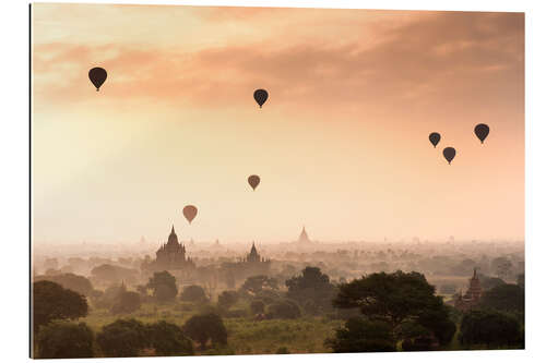 Gallery Print Heißluftballons über den Tempeln von Bagan