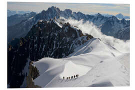 Foam board print Mountaineers and climbers