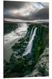 Tableau en aluminium Chute d'eau à Selfoss