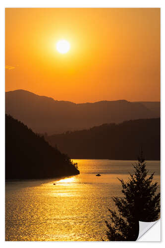 Sticker mural Coucher de soleil sur Howe Sound