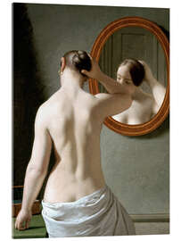 Quadro em acrílico Young woman in front of a mirror - Christoffer Wilhelm Eckersberg