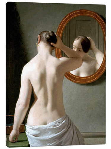 Tableau sur toile Femme à sa toilette