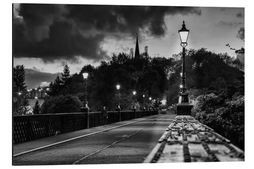 Aluminium print Lanterns at a railroad track in Newcastle