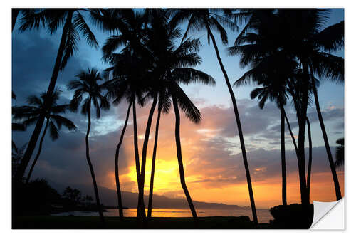 Wall sticker Sunset in Maui