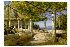 PVC-taulu Pergola on Capri with View of Mount Vesuvius