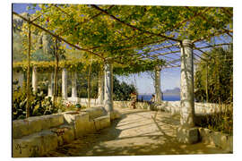 Magnettafel Pergola auf Capri mit Blick auf den Vesuv