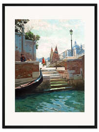 Gerahmter Kunstdruck Sommertag in Venedig