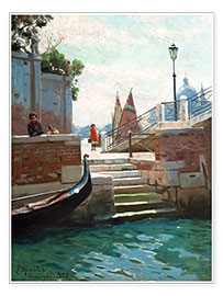 Wall print  Summer&#039;s Day in Venice - Peder Mørk Mønsted