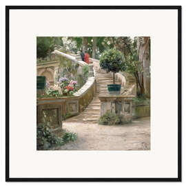 Plakat artystyczny premium w ramie In the park of Villa d'Este
