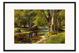 Gerahmter Kunstdruck Sommertag am Waldbach