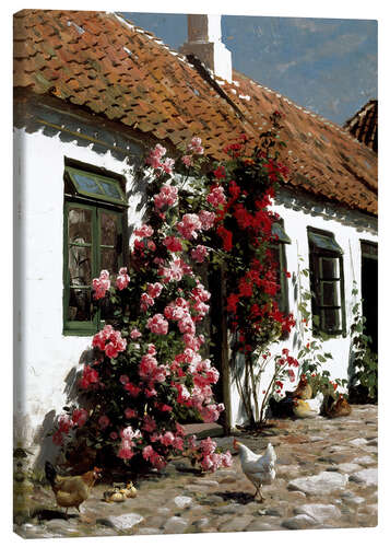 Quadro em tela Climbing Roses at the Farm