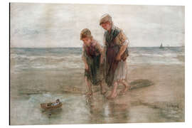 Magnettafel Kinder spielen mit einem Modellboot