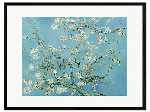 Innrammet kunsttrykk Mandeltre i blomst