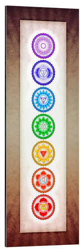 Aluminium print The Seven Chakras Series 6 - Color Variation Warm Brown