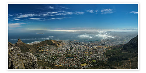 Poster Panorama Cape Town South Africa