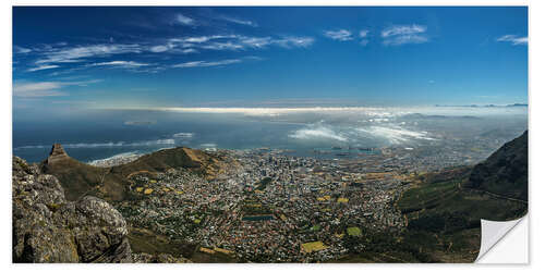 Sticker mural Panorama Cape Town South Africa