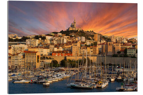 Gallery print Marseille sunset