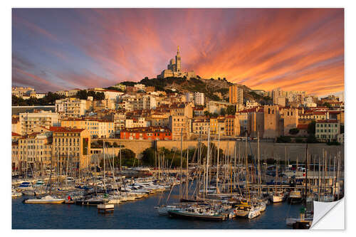 Wall sticker Marseille sunset