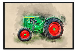 Gerahmter Kunstdruck Deutz Traktor Oldtimer III