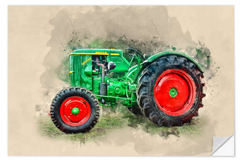 Selvklebende plakat Deutz Tractor Oldtimer III