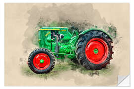 Selvklebende plakat Deutz Tractor Oldtimer III