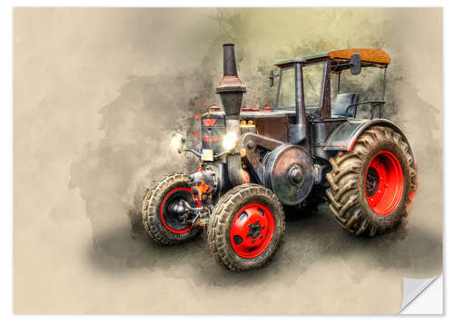 Muursticker Ursus tractor Oldtimer