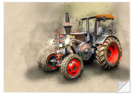 Selvklebende plakat Ursus tractor Oldtimer