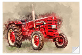 Selvklebende plakat McCormick Tractor Oldtimer III