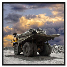 Gerahmter Kunstdruck Unwetter in der Kiesgrube