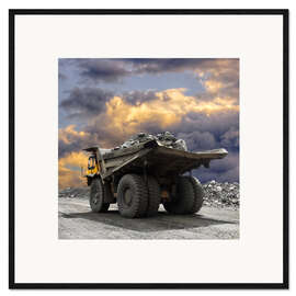 Framed art print Severe weather in the gravel pit