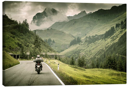 Leinwandbild Roadtrip durchs Gebirge