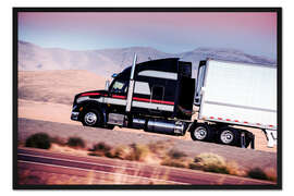 Gerahmter Kunstdruck amerikanischer Truck