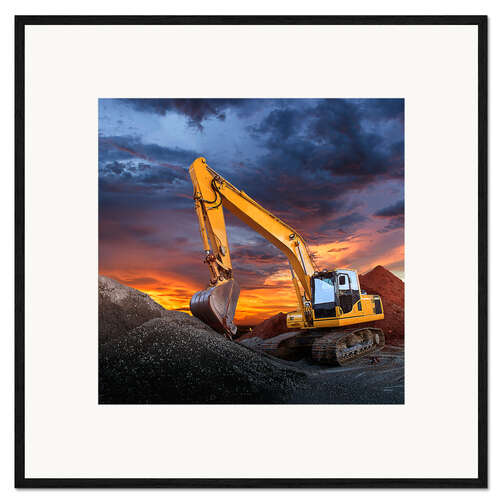 Framed art print Excavator