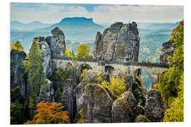 Foam board print Panorama Elbsandsteingebirge