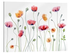 Tableau en plexi-alu Coquelicots en fête