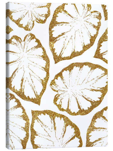 Tableau sur toile Monstera Or