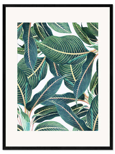 Kehystetty taidepainatus Botanical Leaves