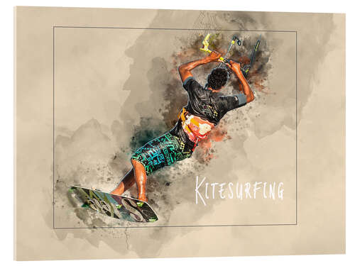 Acrylglasbild Kitesurfen cool