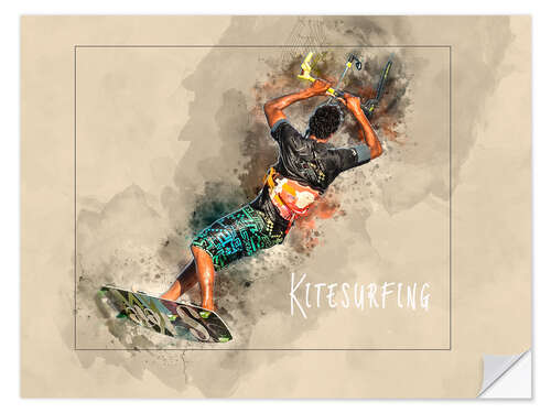 Sticker mural Kitesurfing