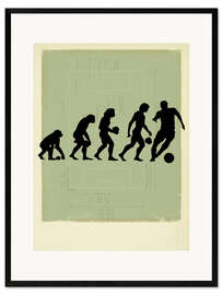 Stampa artistica con cornice Evoluzione del calcio