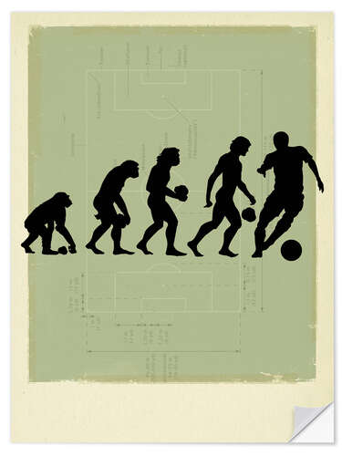 Selvklebende plakat Football Evolution