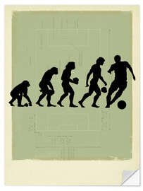 Selvklæbende plakat Football Evolution