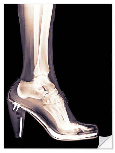 Sticker mural high heel shoe X-ray