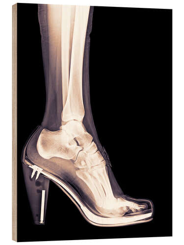 Stampa su legno high heel shoe X-ray