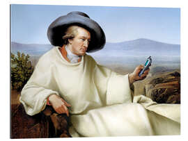 Quadro em plexi-alumínio Johann Wolfgang von Goethe with a cell phone