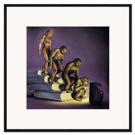 Ingelijste kunstdruk De ware evolutie
